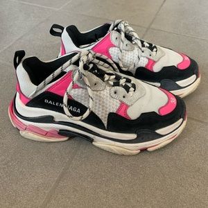 Balenciaga white pink triple s sneakers 38 8